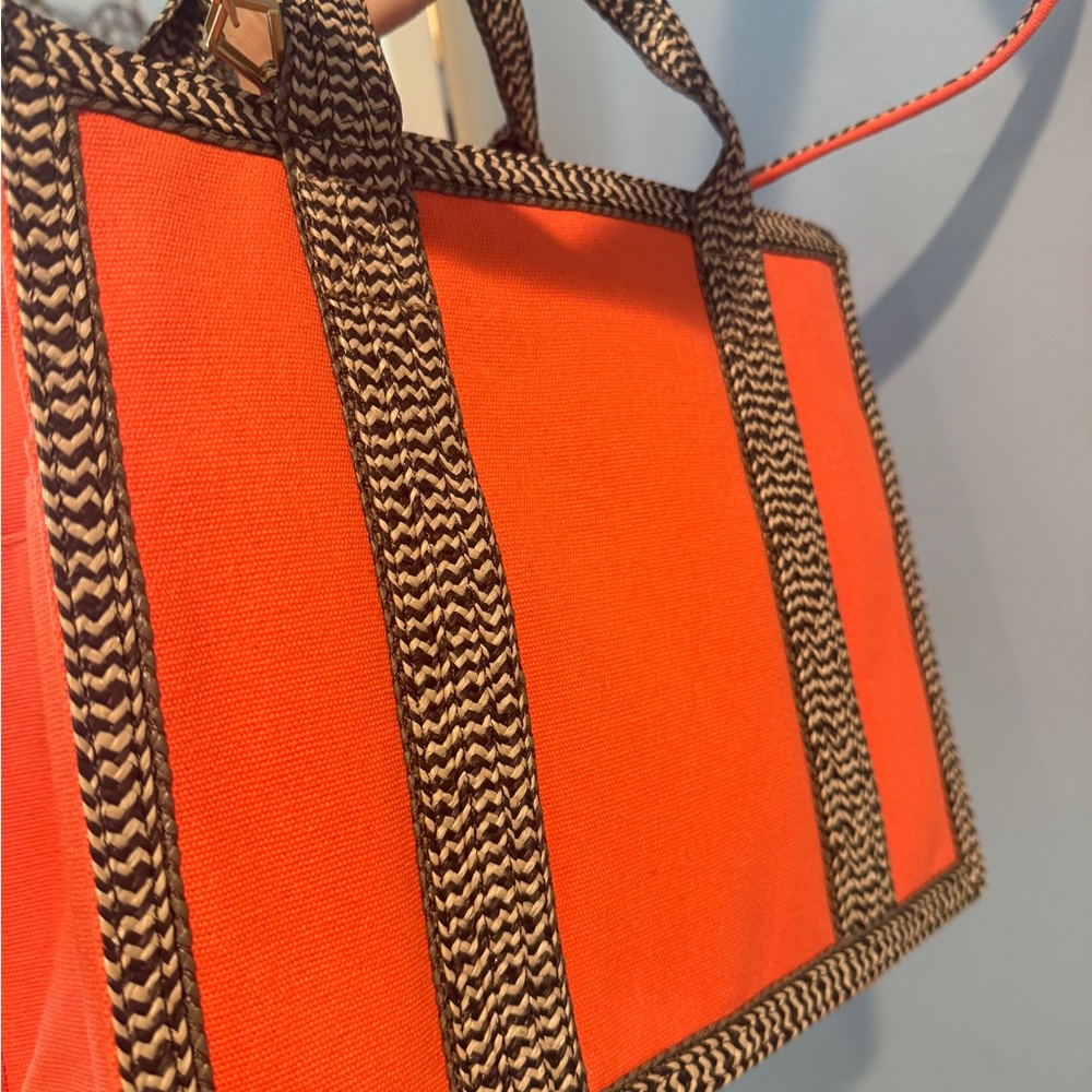 Eric Javits Lil Cote D’Azur Orange and Black Tote Bag - Picture 4 of 4